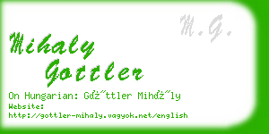 mihaly gottler business card